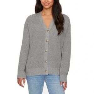 Womens Silver Grey Hudson Buttondown Cotton Cardigan Size: L - NWT